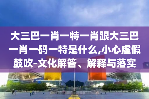 大三巴一肖一特一肖跟大三巴一肖一碼一特是什么,小心虛假鼓吹-文化解答、解釋與落實(shí)